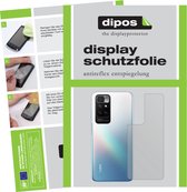 dipos I 6x Beschermfolie mat compatibel met Xiaomi Redmi 10 Achterkant Folie screen-protector (expres kleiner dan het glas omdat het gebogen is)