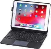 Case2go - Bluetooth toetsenbord Tablet hoes geschikt voor iPad 2021 - 10.2 Inch - met Touchpad & Toetsenbordverlichting - Zwart