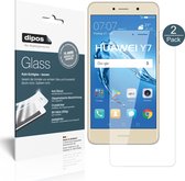 dipos I 2x Pantserfolie helder compatibel met Huawei Y7 (2017) Beschermfolie 9H screen-protector