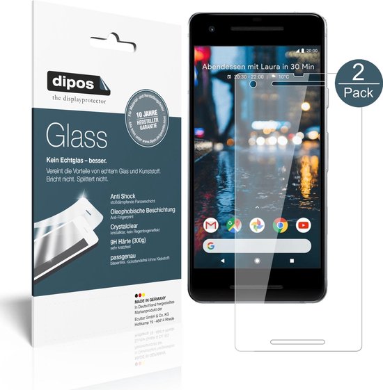Dipos I 2x Armor Film Transparent Compatible avec Google Pixel 2 Film Protecteur 9H Protecteur d'écran