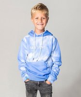 SEA'SONS - Hoodie Jongens/Meisjes - Kleurveranderend - Tie-Dye - Blauw/Wit - Maat 134