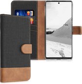 kwmobile telefoonhoesje voor Google Pixel 6 Pro - Hoesje met pasjeshouder in zwart / bruin - Case met portemonnee
