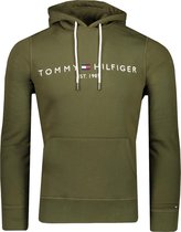 Tommy Hilfiger Sweater Groen Aansluitend - Maat L - Heren - Herfst/Winter Collectie - Katoen;Polyester