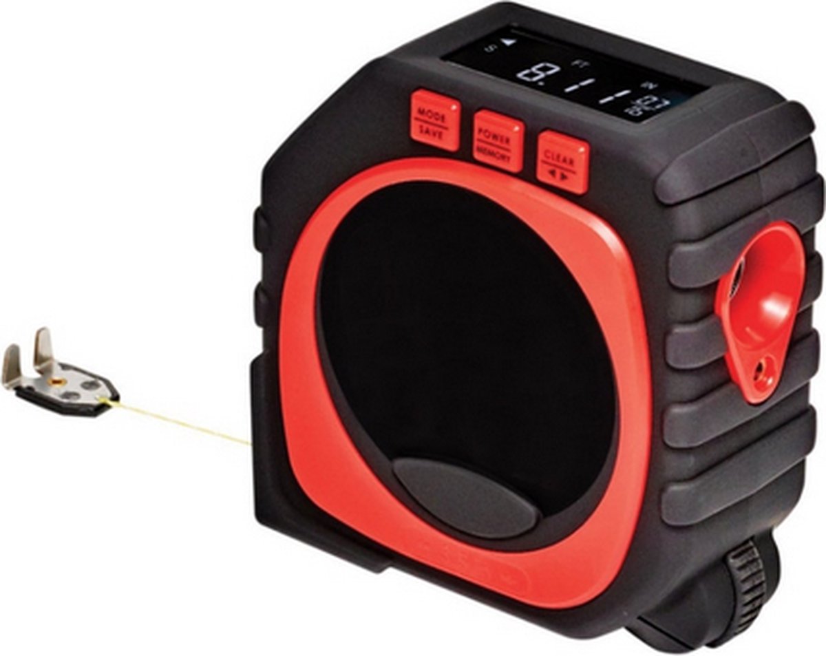 Digitale rolmaat met LCD display 3-in-1 met Laser Rolwiel Uittrekkoord ...