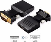 Convertisseur HDMI femelle vers VGA mâle 1080P + connexion Jack