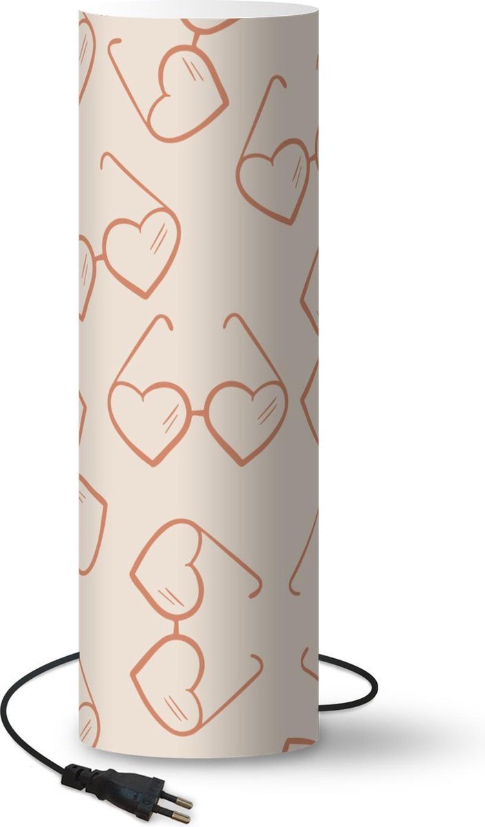 Lamp - Nachtlampje - Tafellamp slaapkamer - Zonnebril - Hart - Zomer - 50 cm hoog - Ø15.9 cm - Inclusief LED lamp