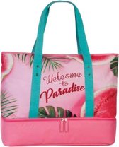 Fabrizio Strandtas Met Koelvak 50 X 43 Cm Polyester Roze