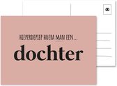 Hieperdepiep Hoera Man een Dochter ansichtkaart