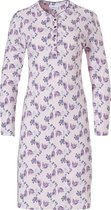 Pastunette dames nachthemd | MAAT 50 | lange mouw | Leaves flower | roze