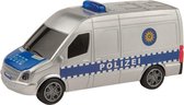 politiebus met licht en geluid 15 cm blauw