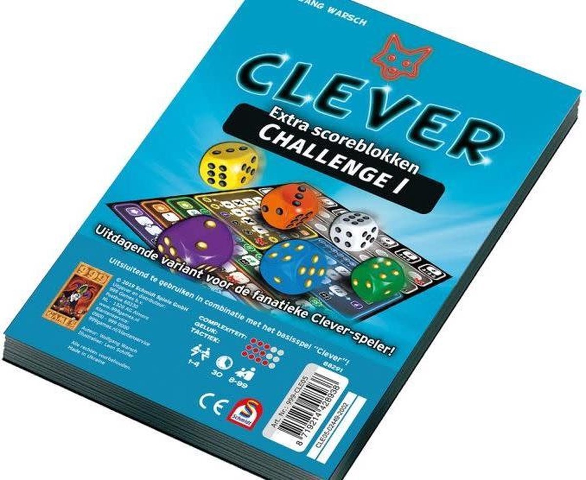 Scoreblokken Clever Challenge Dobbelspel