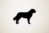Sint Bernard - Silhouette hond - L - 68x99cm - Zwart - wanddecoratie
