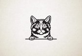 Munchkin - Kat - Poes - M - 54x68cm - Zwart - wanddecoratie