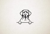 Broholmer - hond met pootjes - S - 35x40cm - Zwart - wanddecoratie