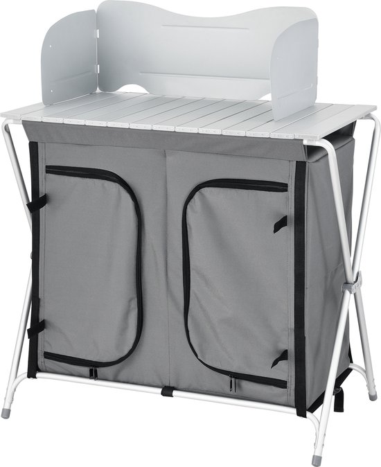 Campingkast opvouwbaar 104,5x80x50,5 cm donkergrijs van Rockwood — afbeelding 3