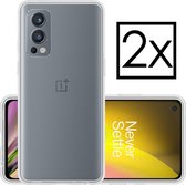 Oneplus Nord 2 Hoesje Transparant Cover Silicone Case Hoes - 2x