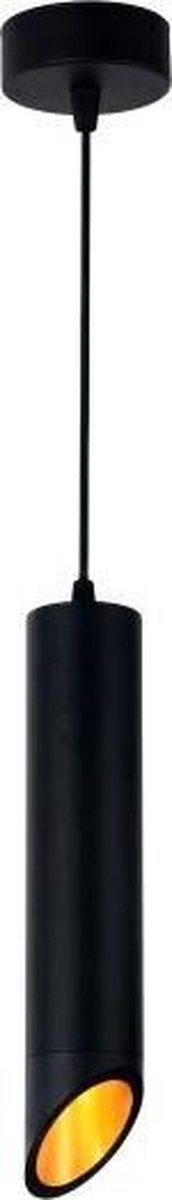 Zwarte Hanglamp langwerpig - 30cm | GU10 fitting | Goud