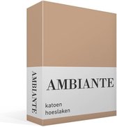 Ambiante Cotton Uni - Hoeslaken - Lits-jumeaux - 180x210/220 cm - Khaki