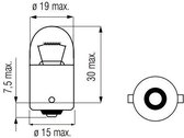 Lamp 12V-10W BA15S oranje