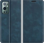 OnePlus 9 Pro Hoesje Portemonnee Book Case Kunstleer - Blauw