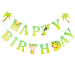 Happy Birthday Slinger Jungle Verjaardag Versiering Feest Versiering Kinderfeestje Happy Birthday Decoratie