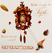 Kaart - Rien Poortvliet - Al weer een jaar ouder gefeliciteerd - Wat vliegt de tijd