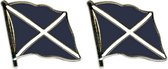 2x stuks pin broche speldje van vlag Schotland 20 mm - Feestartikelen
