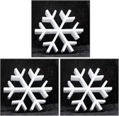 5x Piepschuim ijskristal vormen 30 x 5 cm hobby/knutselmateriaal - Diy Winter Kerstdecoratie