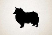 Silhouette hond - Collie, Rough - M - 60x75cm - Zwart - wanddecoratie