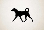 Silhouette hond - Mountain Cur - M - 59x90cm - Zwart - wanddecoratie
