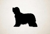 Silhouette hond - Bearded Collie - M - 60x75cm - Zwart - wanddecoratie