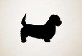 Silhouette hond - Glen Of Imaal Terrier - Glen Of Imaal Terrier - L - 75x106cm - Zwart - wanddecoratie