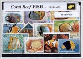 Koraalvissen – Luxe postzegel pakket (A6 formaat) : collectie van 25 verschillende postzegels van koraalvissen – kan als ansichtkaart in een A6 envelop - authentiek cadeau - kado -