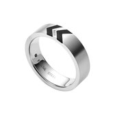 Fossil Herren-Herrenring Edelstahl, Emaille 66 Zilver 32017261