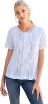 Blouseshirt van 100% katoen met korte mouwen