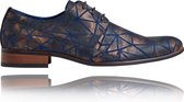 Bronzi Triangle - Maat 40 - Lureaux - Kleurrijke Schoenen Voor Heren - Veterschoenen Met Print
