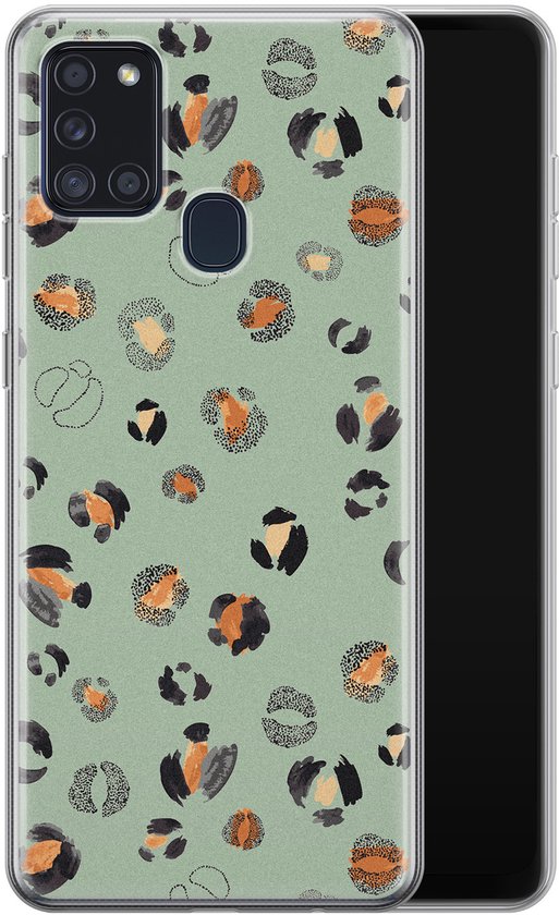 Coque Samsung A21s - Bébé leo | Coque Samsung Galaxy A21s | Étui en Siliconen TPU | Couverture arrière transparente