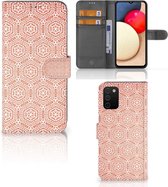 Mobiel Hoesje Geschikt voor Samsung Galaxy A03s Smartphone Hoesje Pattern Orange