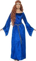 Blauw middeleeuws kostuum voor vrouwen - Verkleedkleding