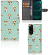 Bookcase Sony Xperia 5III Smartphone Hoesje Pups