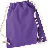 Westford Mill Cotton Gymsac WM110 - LAVENDER/WHITE - 37 x 46 cm