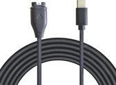 USB Type C - Câble de charge Garmin - 1 m - Compatible avec Garmin Fenix, Forerunner, Approach, Quatix, Vivoactive, Vivomove, Instinct, Venu - Chargeur de câble de charge USB - Zwart
