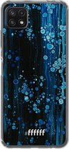 6F hoesje - geschikt voor Samsung Galaxy A22 5G -  Transparant TPU Case - Bubbling Blues #ffffff