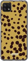 6F hoesje - geschikt voor Samsung Galaxy A22 5G -  Transparant TPU Case - Cheetah Print #ffffff