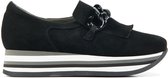 Softwaves Sneakers Dames - Lage sneakers / Damesschoenen - Suède - 7.78.08     -  Zwart - Maat 40