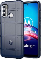 Motorola Moto G60s Hoesje Shock Proof Rugged Shield Back Cover Blauw
