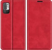 Poco M3 Pro 5G Hoesje Portemonnee Book Case Kunstleer - Rood