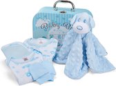 Kraammand -Baby Gift met basisbabyuitrusting, inclusief deken, bodysuit, pyjama, bib gemaakt van katoen en wanten - (WK 02122)