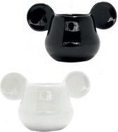 Disney - Mickey Mouse 3D Ceramic Espresso Cups Black & White