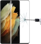 Voor Samsung Galaxy S21 Ultra 5G Volledige Lijm 9H HD 3D Gebogen Rand Gehard Glas Film (Zwart)